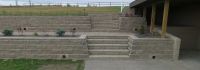 Built with perfection! wide stair steps with zero maintenance flowerbeds